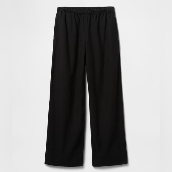 NWT! GAP Black Linen-Blend Easy Wide-Hem Pants - Multiple Sizes 🔹 - Picture 7 of 10